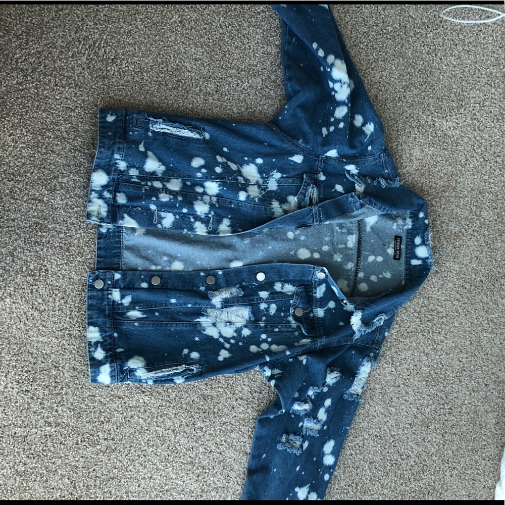Acid washed jean jacket